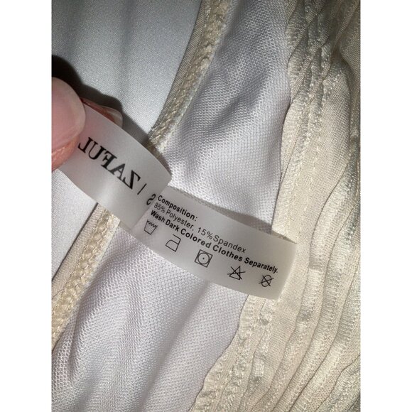 Zaful Forever Young Women's ivory  Ribbed Bikini Set - Picture 6 of 6